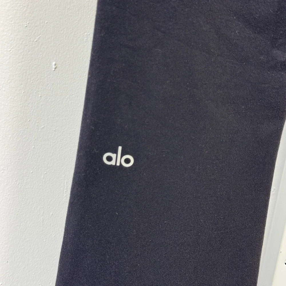 Alo Yoga High Waist Airbrush Bootcut Flare Leggings Black Size Small Yoga Pants